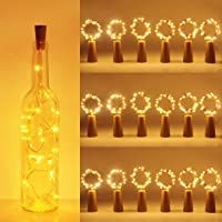 luz de Botella- Kolpop luz Corcho- luces led para Botellas de Vino 2m 20 LED a Pilas Decorativas Cobre Luz para…
